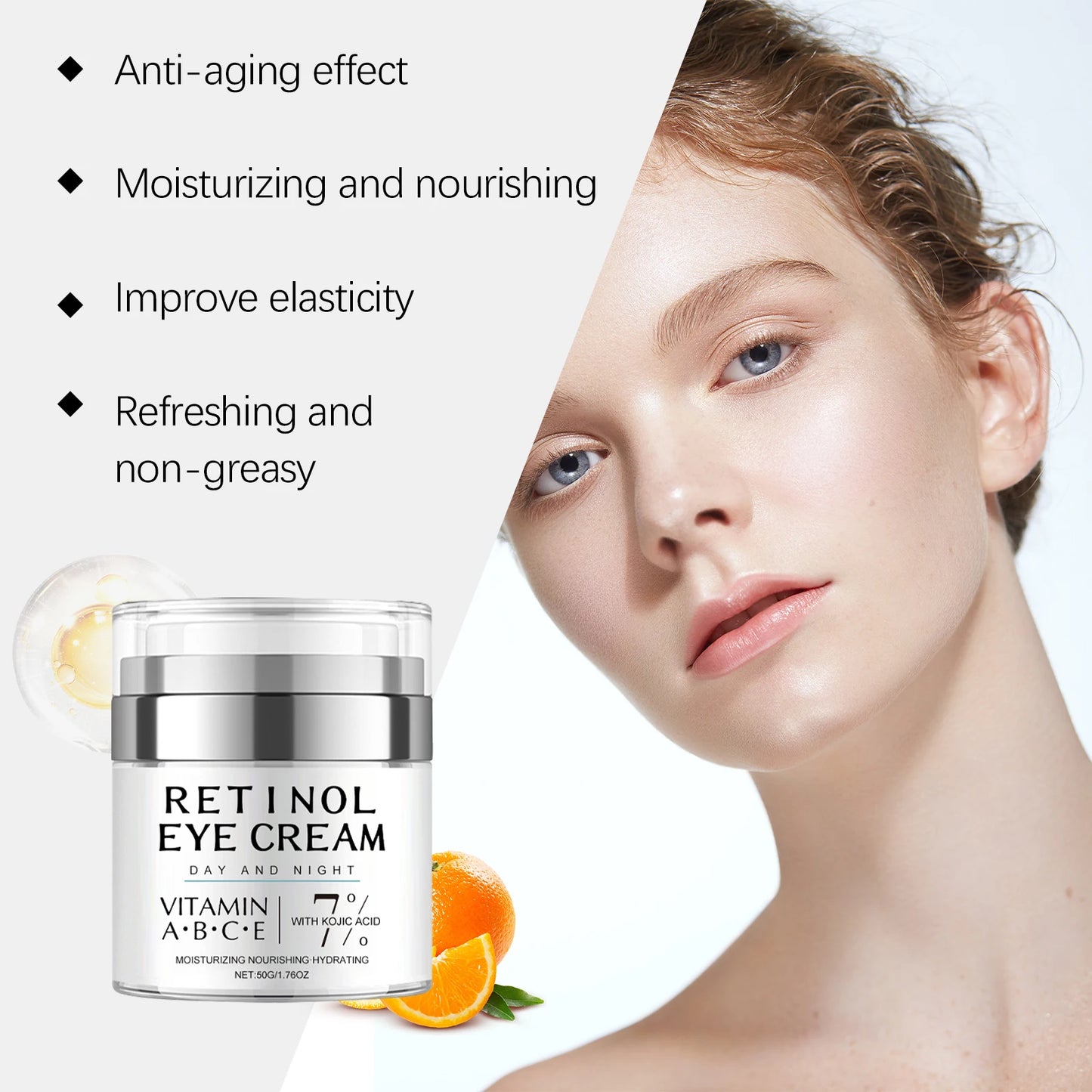 Retinol Firming Eye Cream Promote Skin Microcirculation Improve Drying Relieve Eye Bags Inhibit Melanin Moisturizing Eye Cream Peaceful Pleasures Health and Wellness