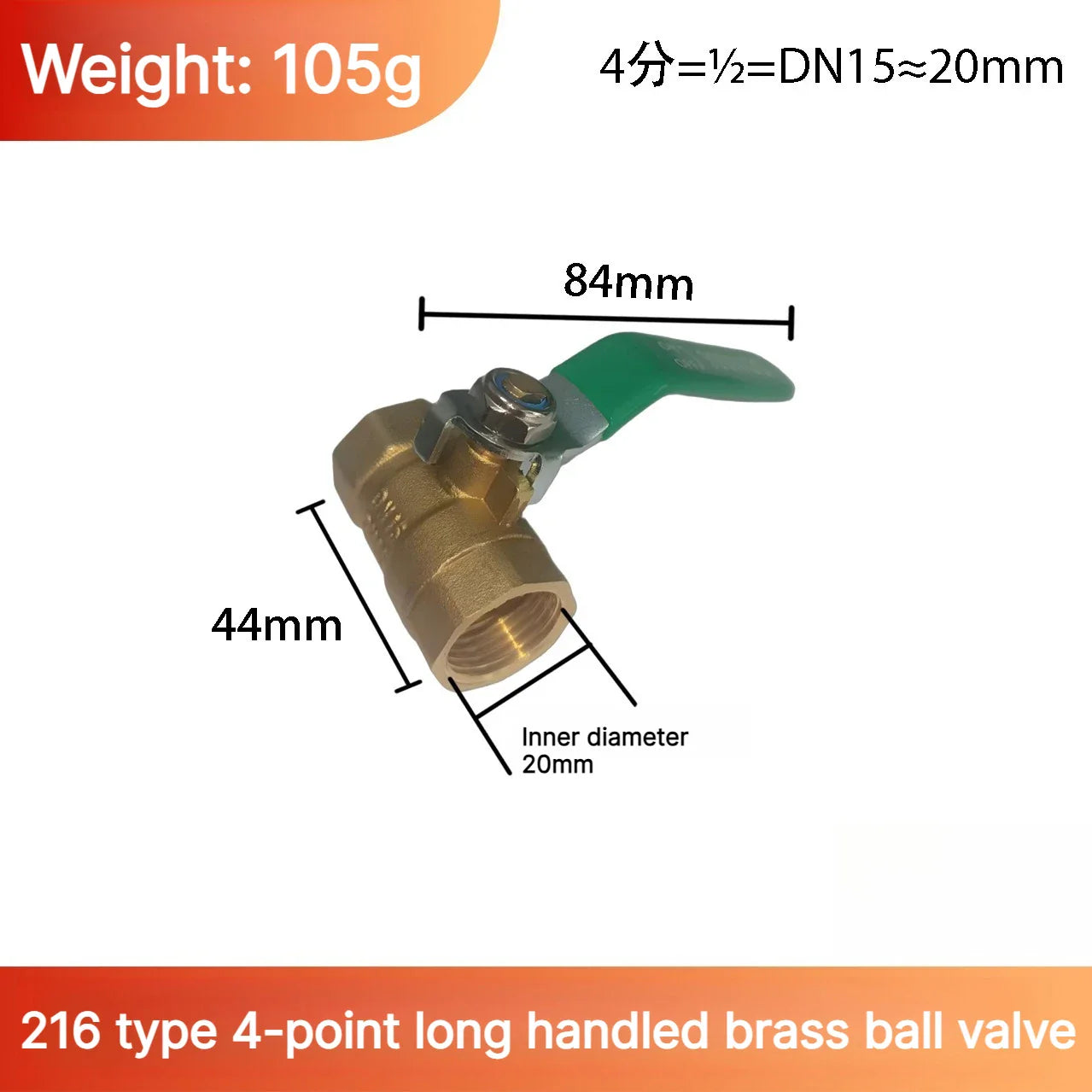 Brass Mini Ball Valve 1/2" 3/4" 1" BSP – Water Gas Oil Shut Off