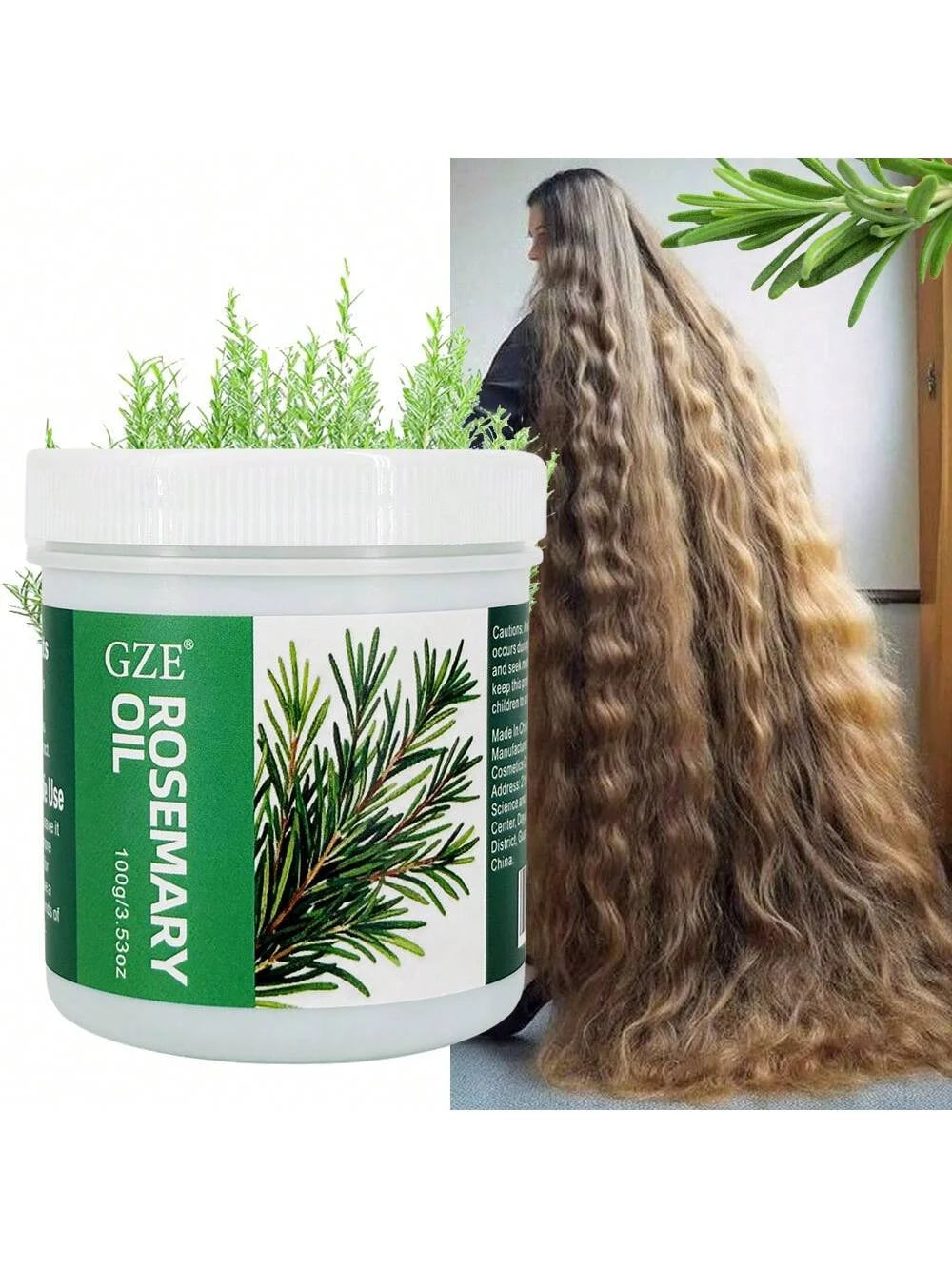 GZE Organic Rosemary Oil Hair Conditioner – Moisturizing & Strengthening Rosemary Hair Conditioner Peaceful Pleasures Health and Wellness