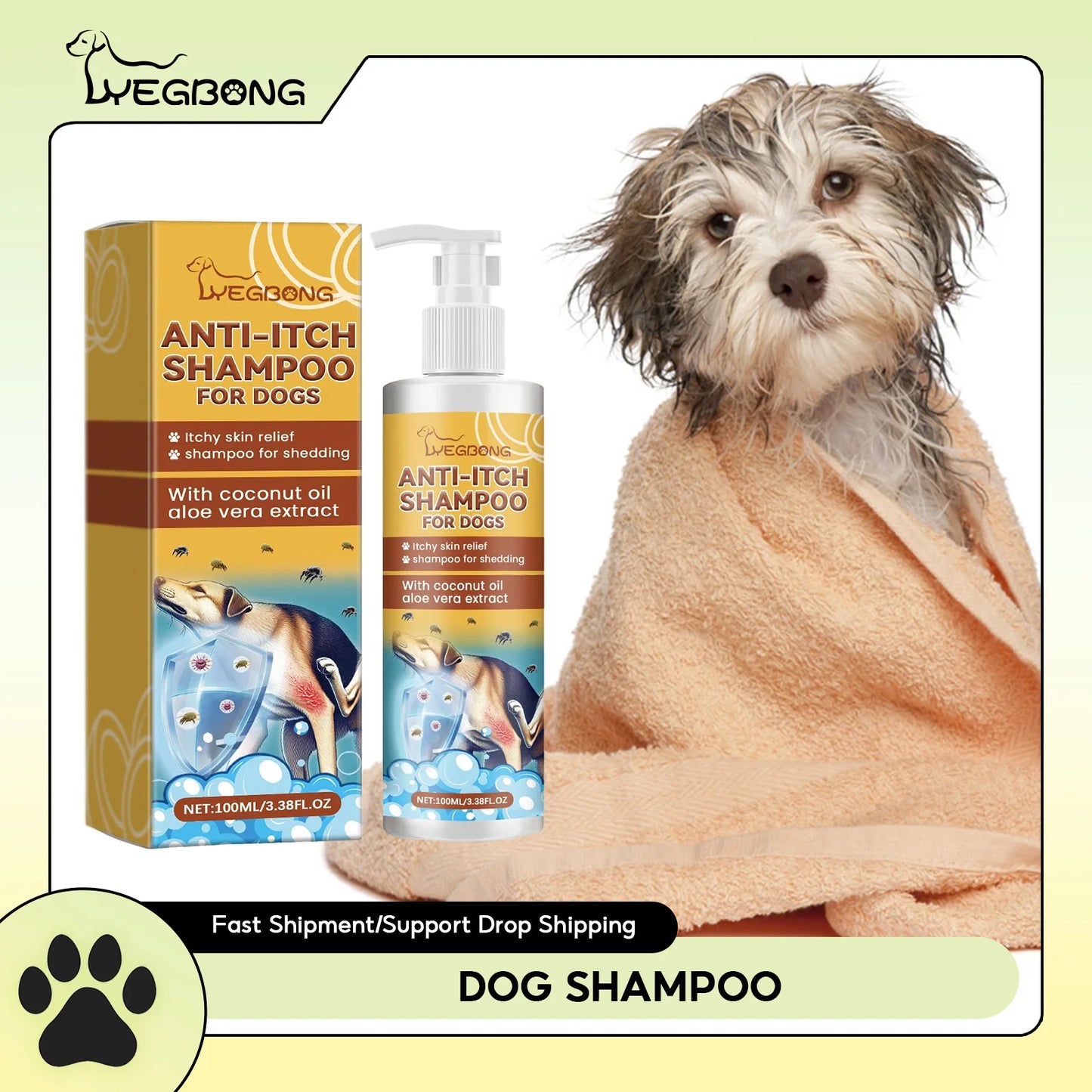 Dog Shampoo Conditioner Moisturizing for Sensitive Skin PH Balanced Anti Itching Flea Killer Dirt Mite Removal Pet Cleaning Foam Peaceful Pleasures Health and Wellness