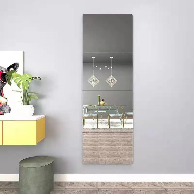 Self Adhesive Acrylic Mirror Flexible Waterproof Stickers Tiles for Art Door Wardrobe Wall Bathroom Decor Home Mirror Decal Peaceful Pleasures Health and Wellness