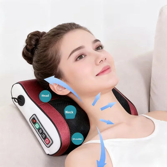 Luxury Gift Box Neck Massage Pillow with Heat, 3D Deep Tissue Kneading Massage Pillow for Neck And Shoulder, Gift for Mom, Dad, Peaceful Pleasures Health and Wellness