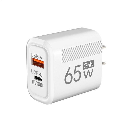 65W USB-C PD Fast Charger Adapter 3 Ports EU US Plug USB-C Fast Charger Peaceful Pleasures Health and Wellness
