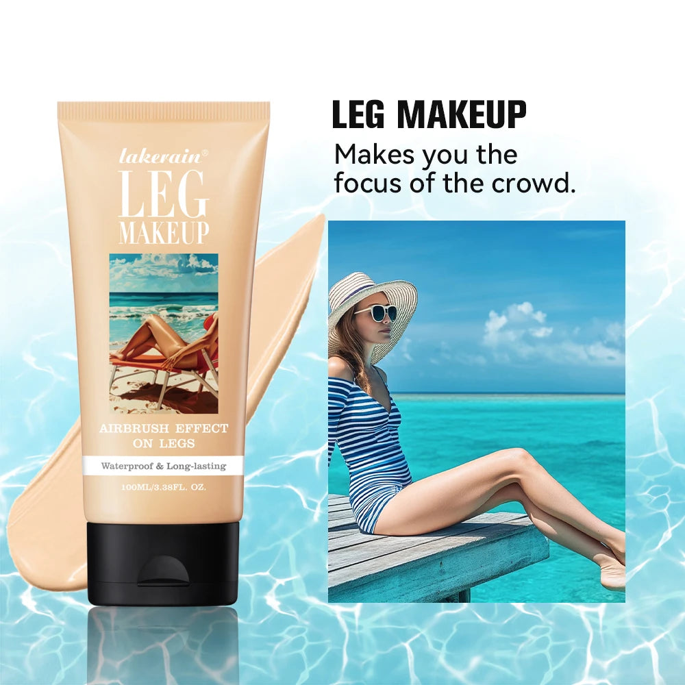 100ml Tan Leg Makeup Body Foundation Lotion Even Skin Tone Waterproof Long Lasting Body Tanning Cream Medium Bronze Leg Makeup Peaceful Pleasures Health and Wellness
