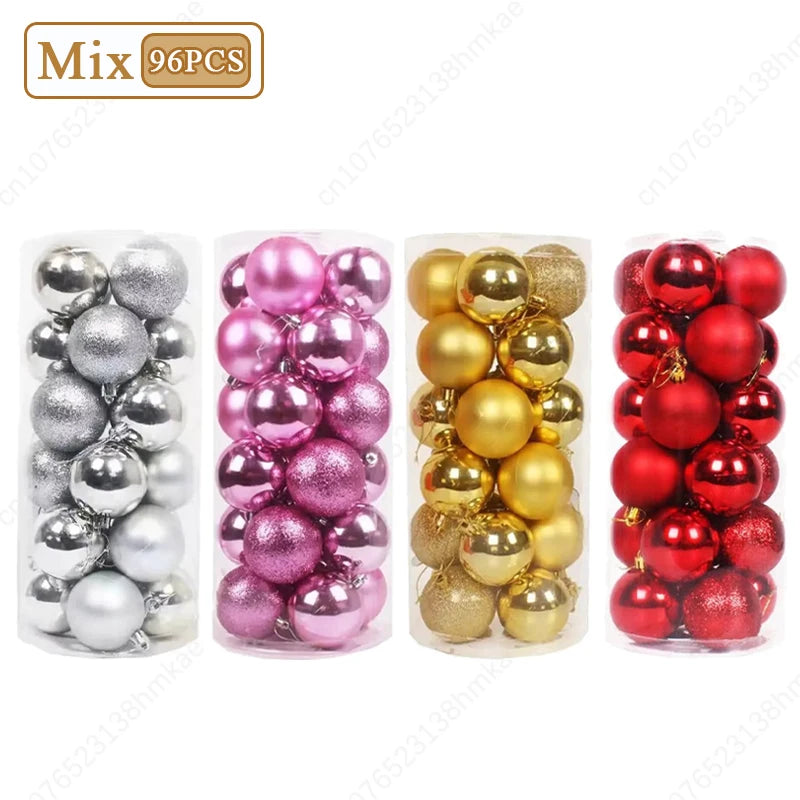 24-Pack Shatterproof Christmas Ball Ornaments | Multicolor Baubles