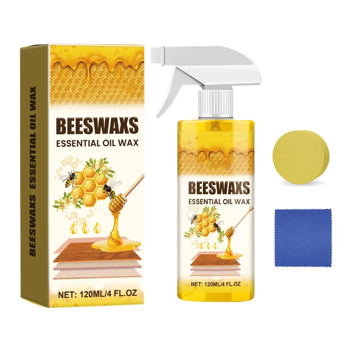 Beeswax Wood Polish Spray 120ml – Furniture Care & Restore Kit