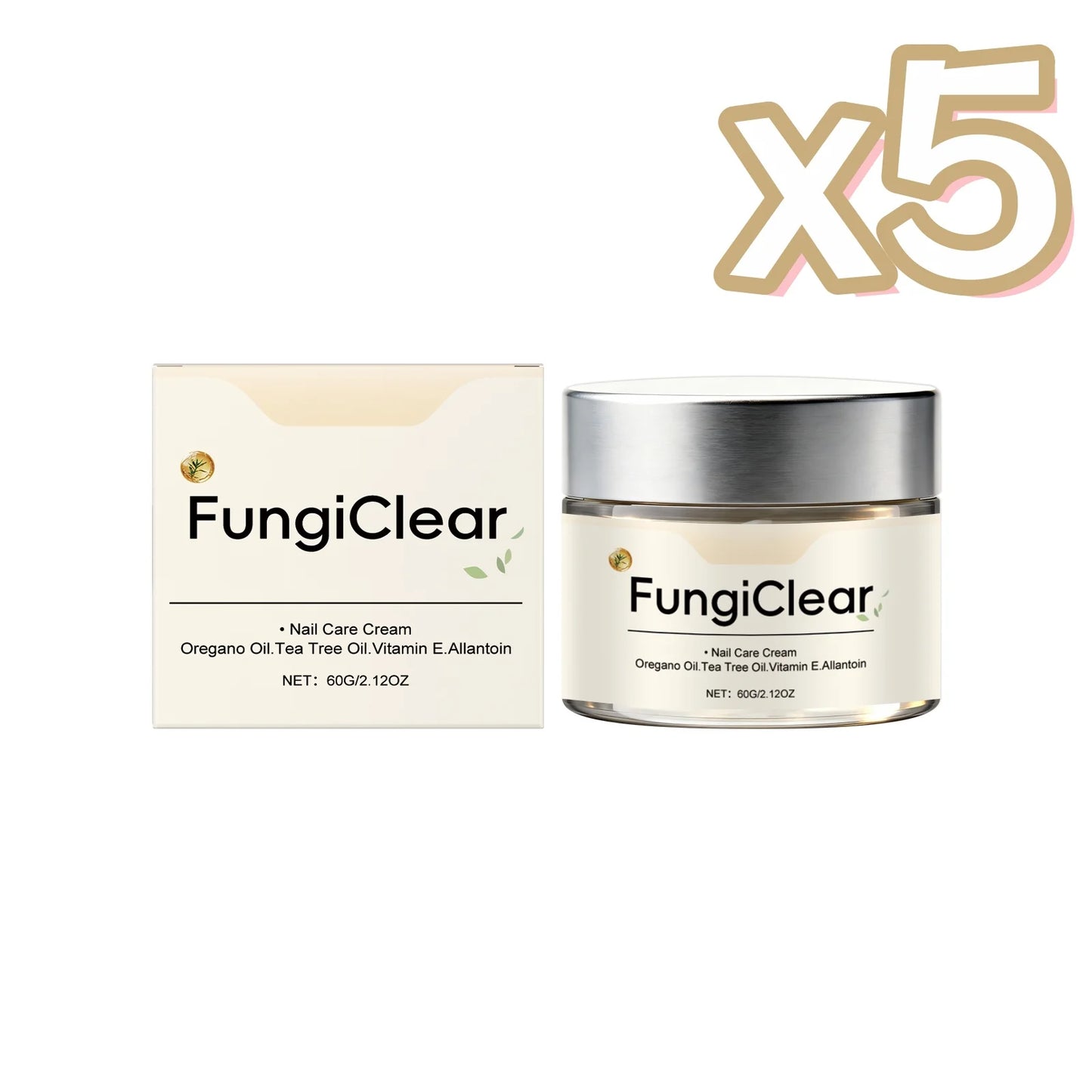 Strengthening Nail Care Cream Repair Weak Nails Herbal Extract Nourish Restore Health Lasting Effective Fingernail Toenails Care Peaceful Pleasures Health and Wellness 60g Boxed x 5