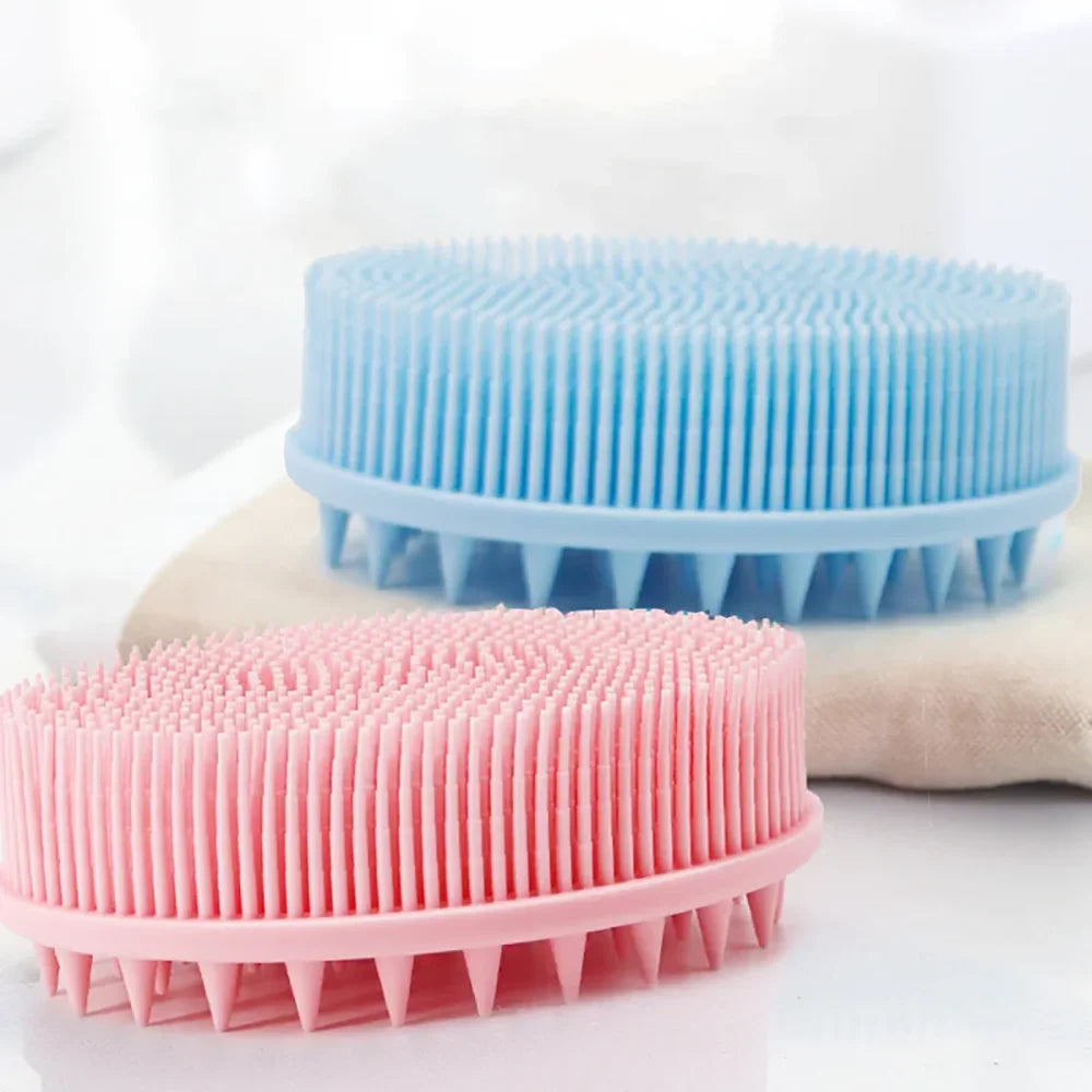 Double-Sided Silicone Shower Brush – Body Scrub & Scalp