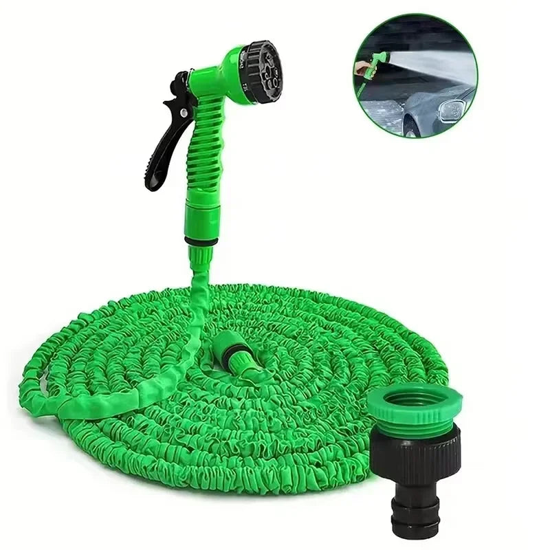 25FT Expandable Magic Hose Lightweight Design Durable Materials 7 Water Spraying Functions Gun Home Garden Watering Tools Peaceful Pleasures Health and Wellness