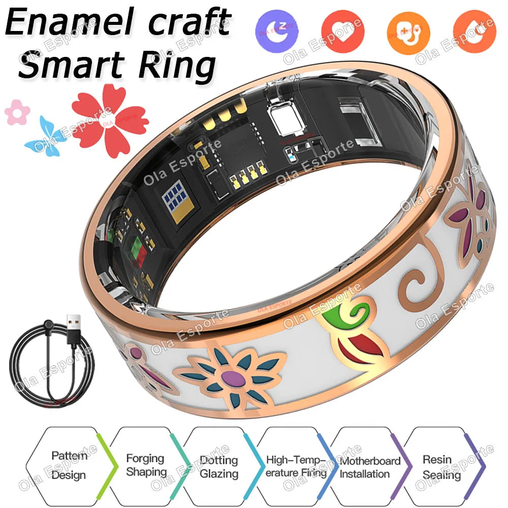 Smart Ring Heart Rate Blood Oxygen Sleep Tracker | 5ATM Waterproof