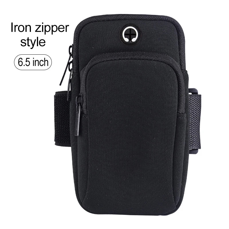 Mobile Phone Armband mp3/mp4 Bags iPhone 14 Pro Max Case For iphone11 Sports Bag For Mobile Multifunction Running Accessories Peaceful Pleasures Health and Wellness Black(Iron 6.5inch)