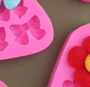 Cartoon Flowers Bow Bee Fondant Silicone Mold – Cake Decorating Fondant Silicone Mold Oasis Select