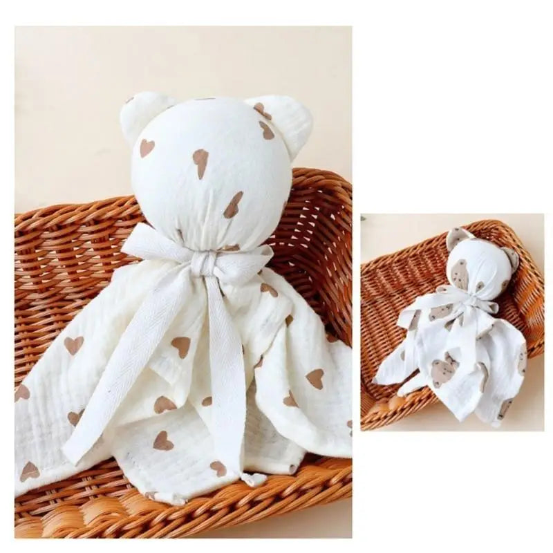 Baby Soothing Blanket with Animal Charm | Soft Cotton Comfort Towel
