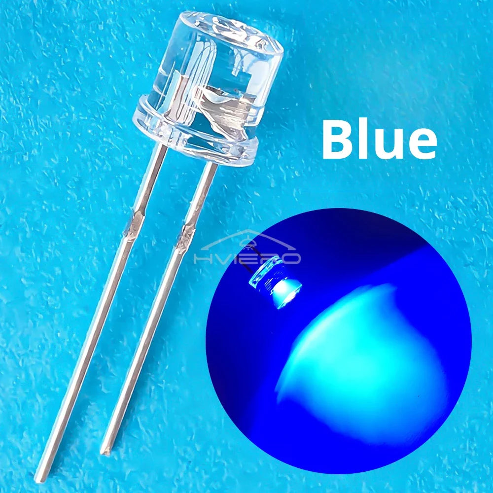 1000Pcs 5mm Flat Top LED Diodes | Ultra Bright Multi-Color Bulbs