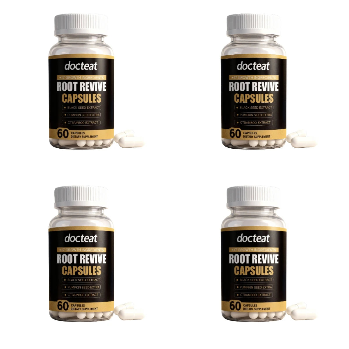 Root Revive Hair Capsules | Biotin, Black Seed & Bamboo – 60ct