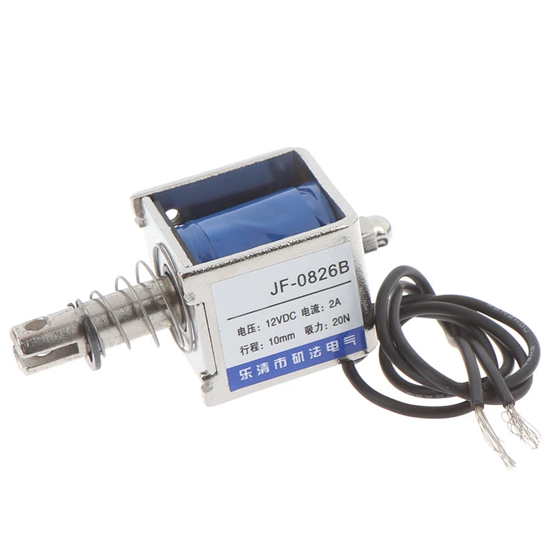 JF-0826B 12V/2A 10mm 20N push pull type open frame solenoid electromagnet Peaceful Pleasures Health and Wellness