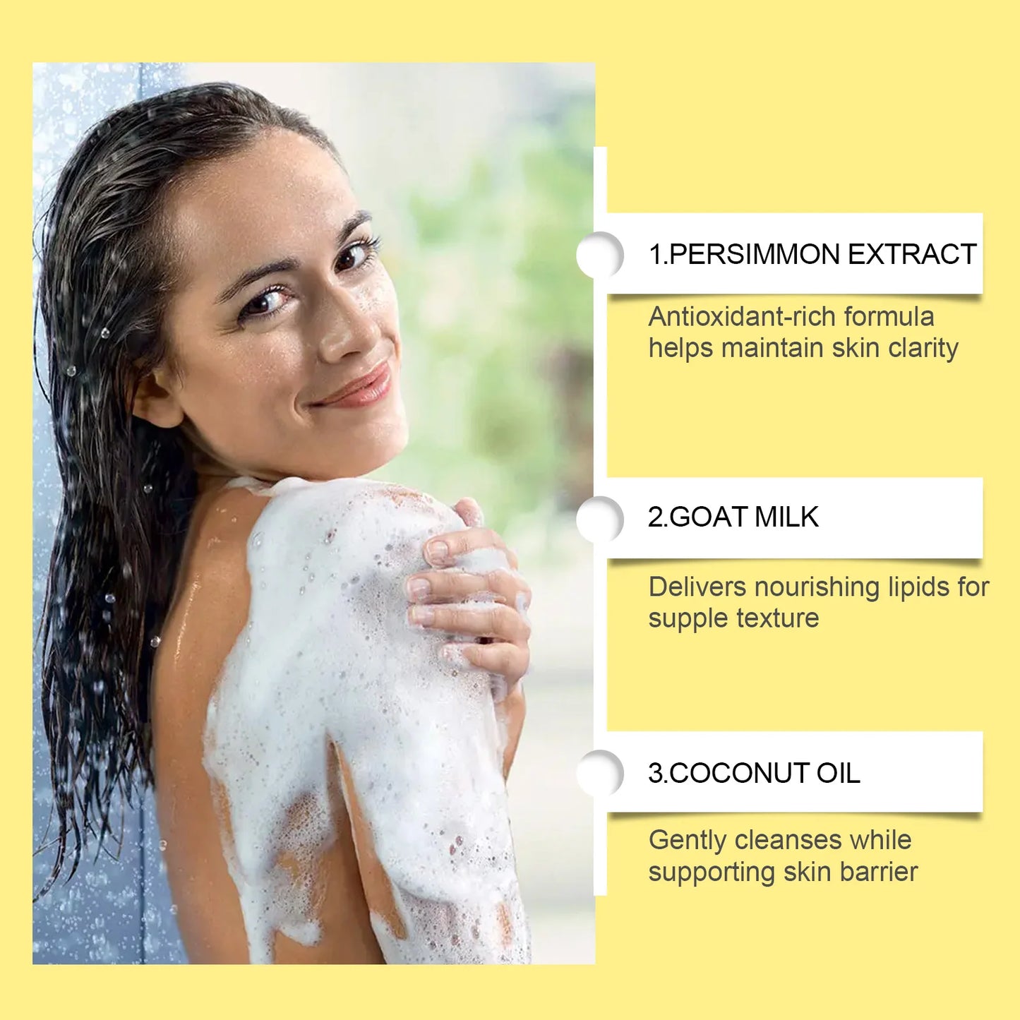 OceAura Persimmon Goat Milk Soap Bar – Face & Body 100g
