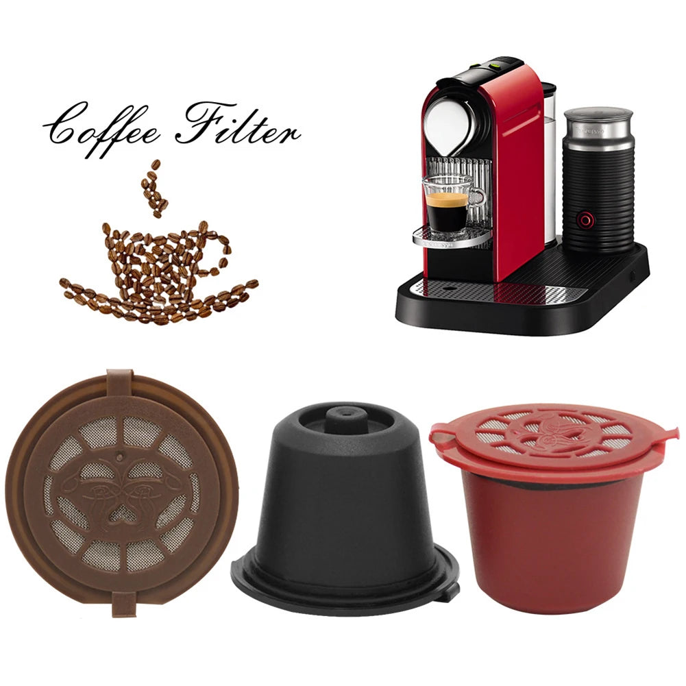 3pcs Refillable Reusable Coffee Capsule Filters for Nespresso Machine Peaceful Pleasures Health and Wellness