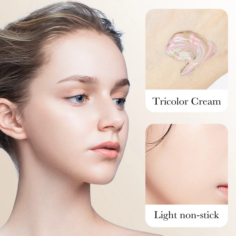 Three-color Repair And Isolation Cream Protective Primer Before Makeup Moisturizing Isolation Milk 40g Peaceful Pleasures Health and Wellness