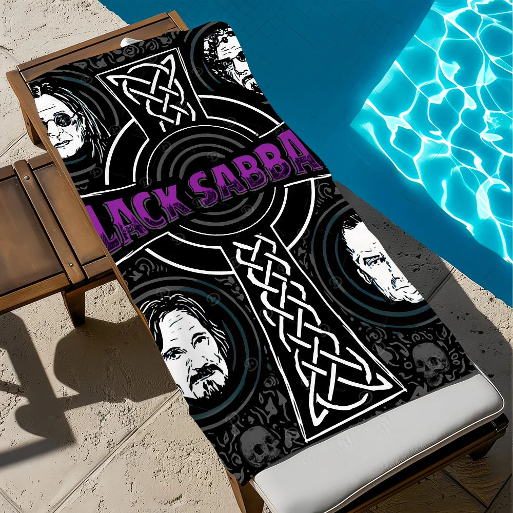 Black Sabbath Anime Quick-Dry Beach Towel | Soft & Lightweight Quick-Dry Beach Towel Peaceful Pleasures Health and Wellness z2 STJ150x260CM