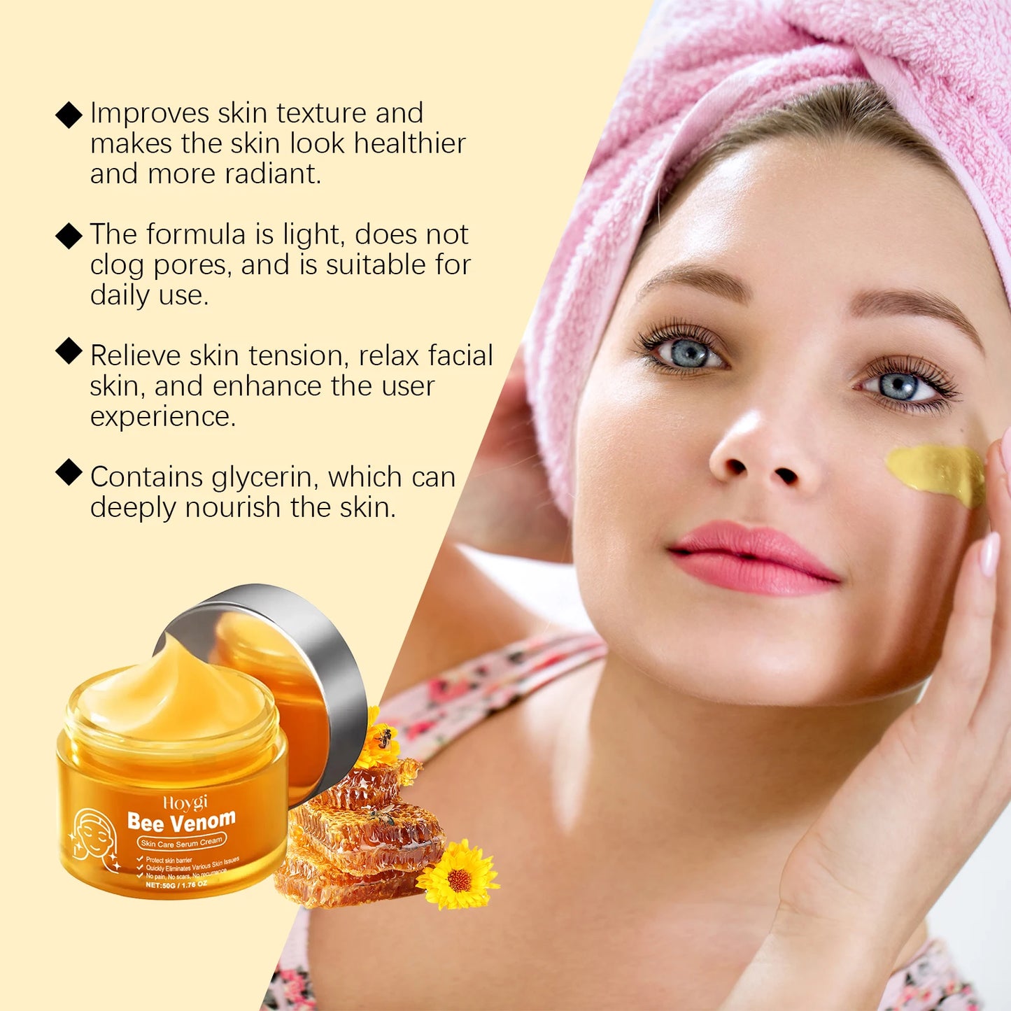 Bee Venom Face Cream – Moisturizing, Firming & Brightening