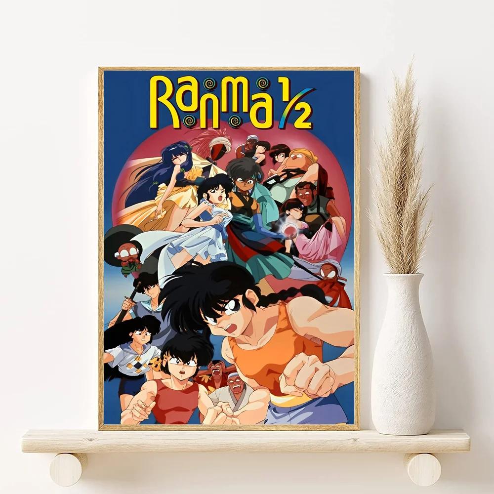 Ranma ½ Anime Poster HD Waterproof PVC Wall Art Decor Anime Wall Poster Peaceful Pleasures Health and Wellness z17 15X20cmNoframe