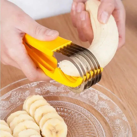 Creative Banana Slicer Stainless Steel Vegetable Fruit Sharp Cutter Sausage Kitchen Accessories Tool Peaceful Pleasures Health and Wellness