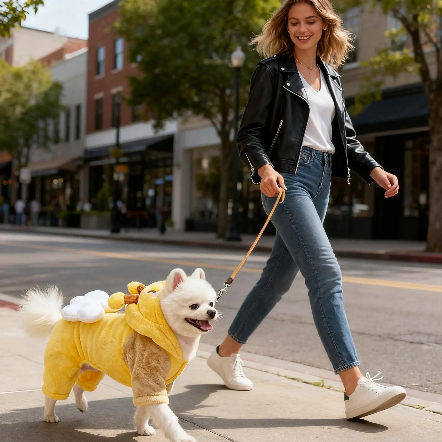 Bee Costume Dog Hoodie | Fleece Sweater for Small–Large Dogs