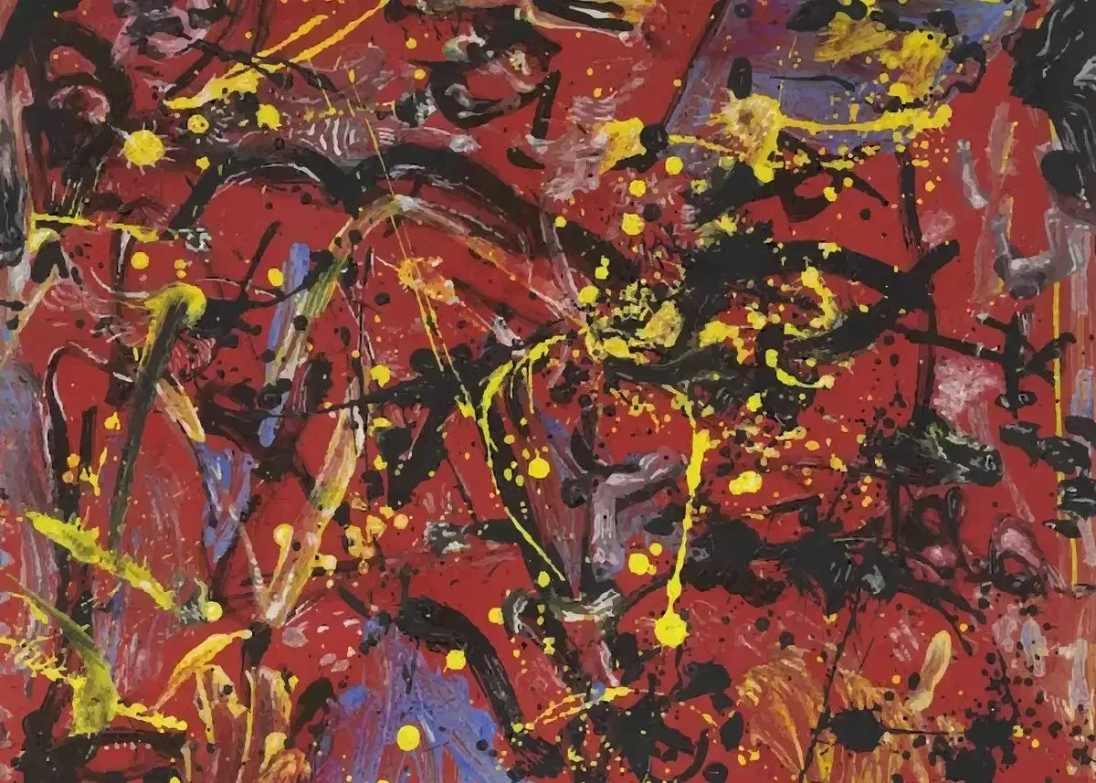 Jackson Pollock Abstract Oil Paintings on Canvas Famous Art Prints for Living Room Wall Decor Modern Art Posters Peaceful Pleasures Health and Wellness