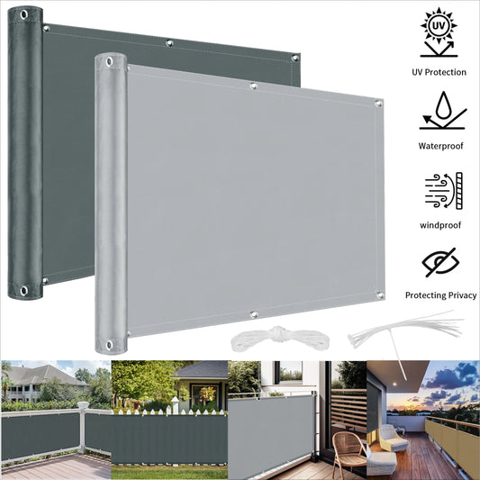 Balcony Privacy Shade Cloth Waterproof Fence Sunshade Netting 95% UV Protection for Garden Shelter Deck Porch Railing Pool Decor Peaceful Pleasures Health and Wellness