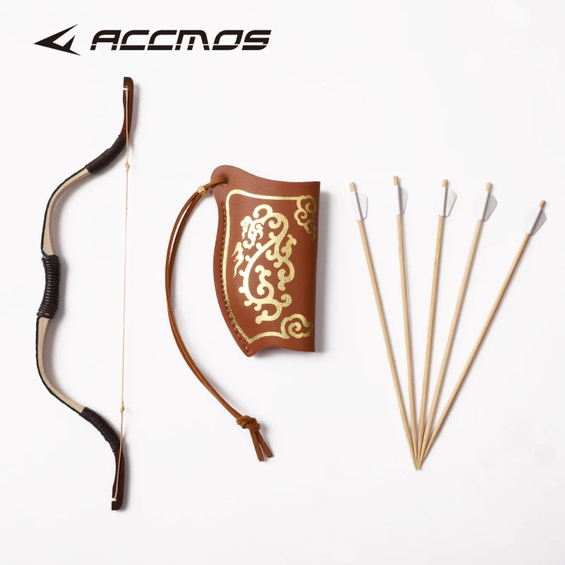 Mini Traditional Recurve Bow Arrow Small Archery Supplies Kids Toy