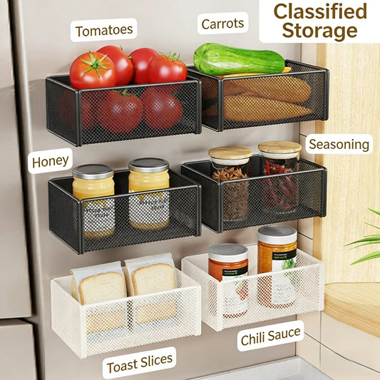 Magnetic Spice Rack Organizer – Hanging Refrigerator Shelf Magnetic Kitchen Organizer Peaceful Pleasures Health and Wellness