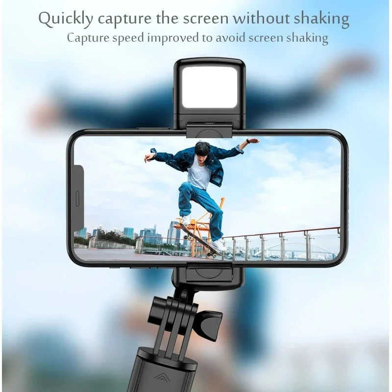 Selfie Stick Wireless Tripod Stand With Light Bluetooth Remote Extendable Portable For IPhone Mobile Phone Live Streaming Travel Peaceful Pleasures Health and Wellness