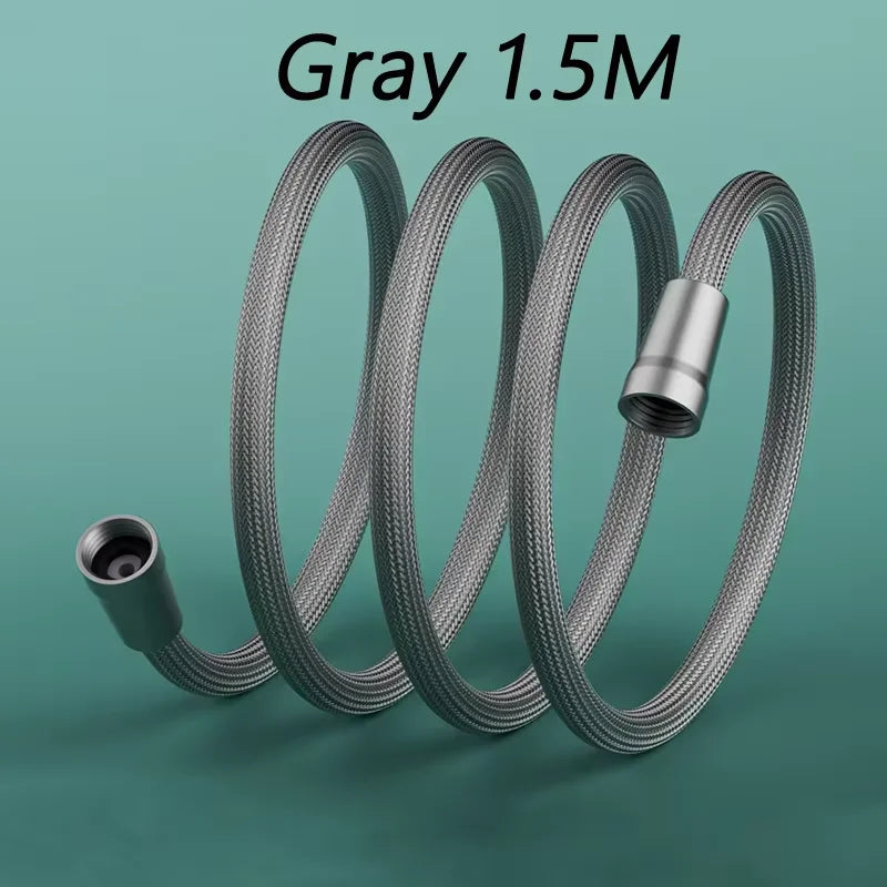 Braided Nylon Shower Hose – Universal 4-Point Hot & Cold Pipe