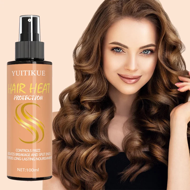 YUITIKUE Silky Heat Protection Spray for Curly Hair – 100ml Heat Protection Spray Peaceful Pleasures Health and Wellness