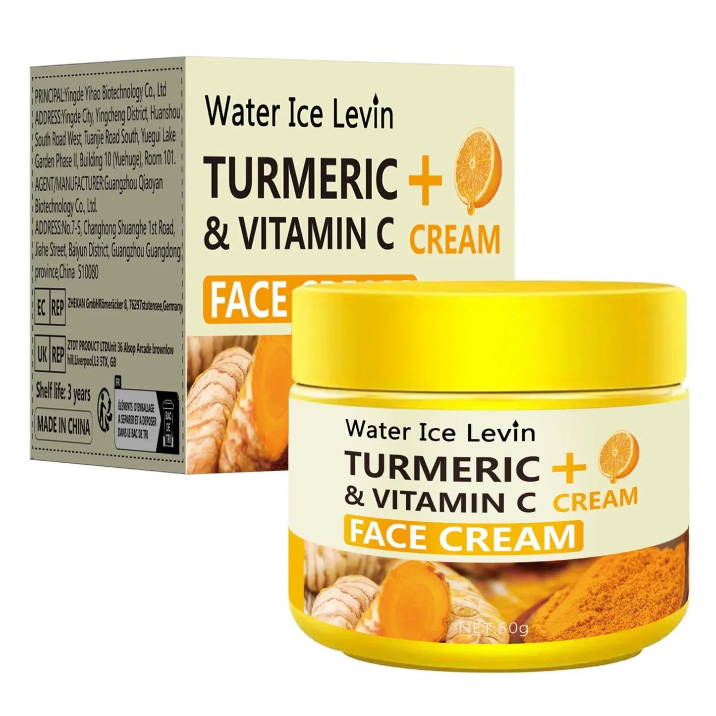 Turmeric & Vitamin C Cream – Brightening Face Moisturizer