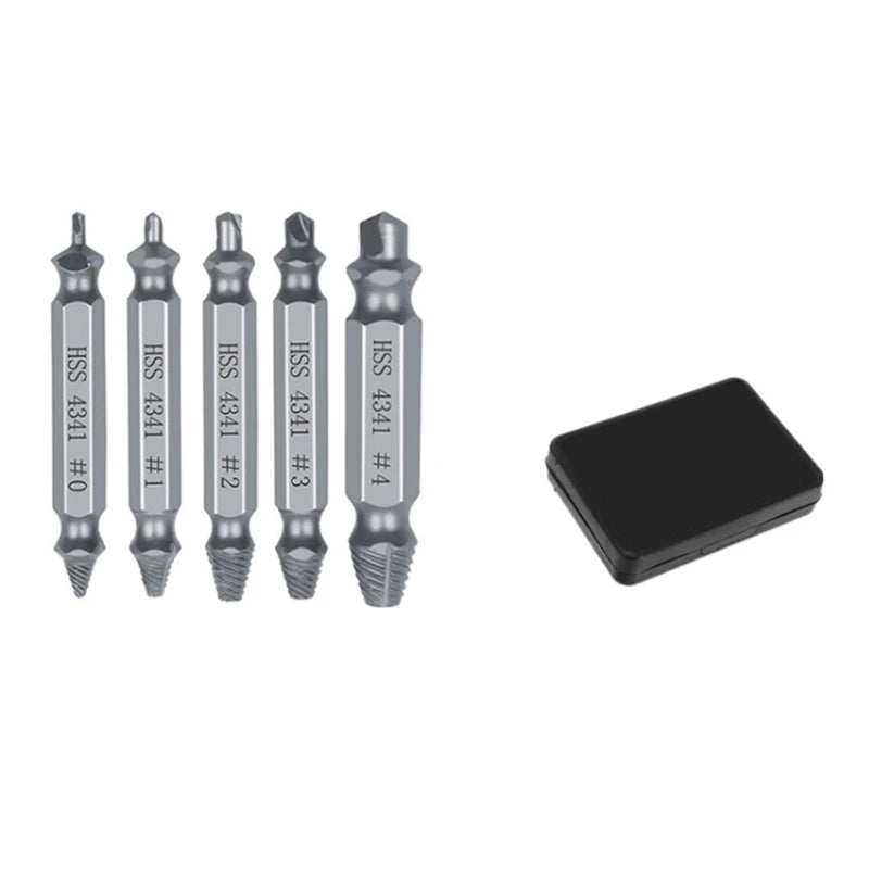 Screw Extractor Set – Stripped & Broken Bolt Remover HSS Peaceful Pleasures Health and Wellness GZ233-5pcs