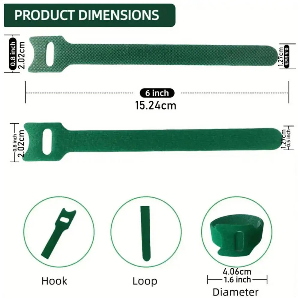 20 Packs Green Nylon Plant Ties - Garden Support Straps for Tomato, Grape Vine, Cucumber in Trellis, Greenhouse & Indoor Outdoor Peaceful Pleasures Health and Wellness 20pcs China Mainland