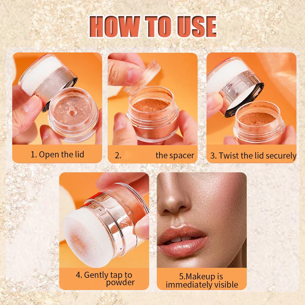 Waterproof Glitter Powder for Face, Body & Hair | High Gloss
