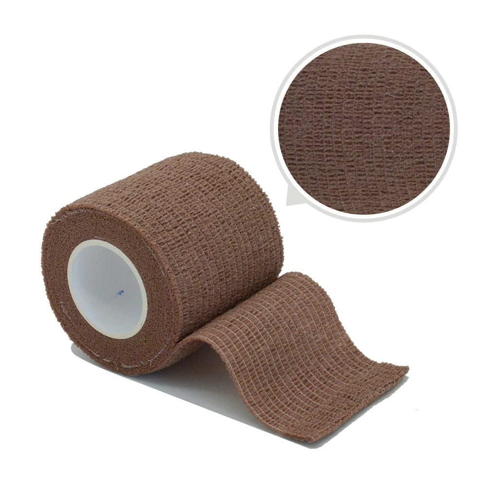 2.5/5/10cm*4.8m Gauze Bandage Self-adhesive Breathable Elastic Bandages for Sports Fixing Finger Wrist Leg Sports Protector Peaceful Pleasures Health and Wellness