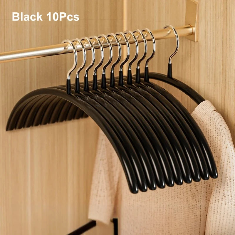 10-Pack Non-Slip Metal Clothes Hangers | Space-Saving Closet