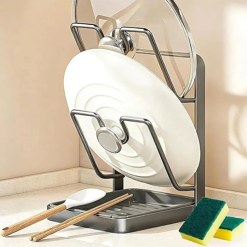 Kitchen Counter Organizer – Pot Lid, Cutting Board & Plate Rack