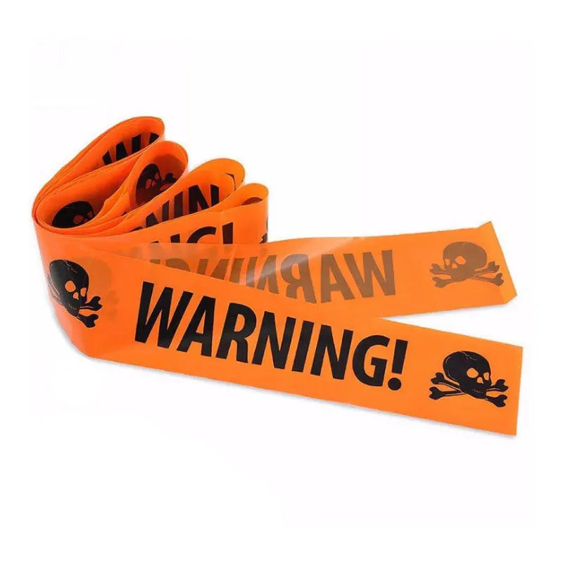 Halloween Caution Tape – Spooky Warning Barricade Yard Decor