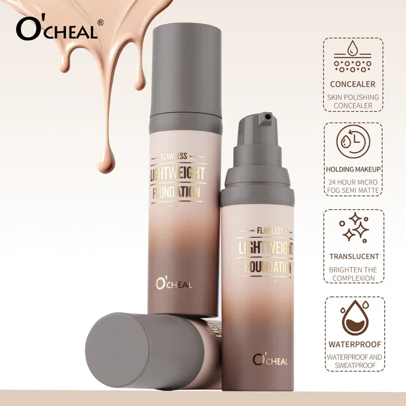 O'CHEAL Flawless Lightweight Foundation | Oil Control & Waterproof