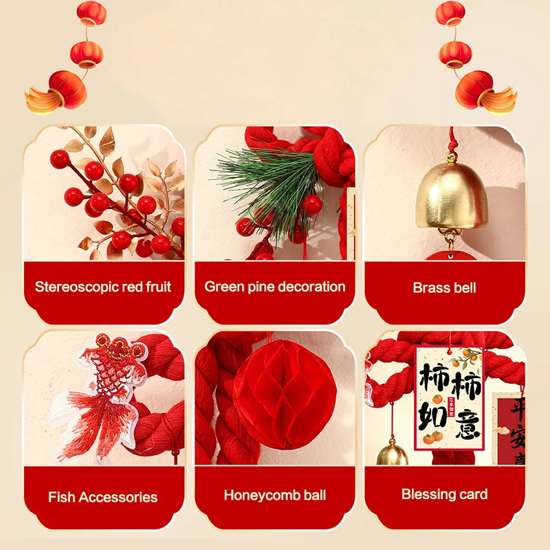 2026 Year of the Horse Chinese Knot Door Hanging | New Year Decor