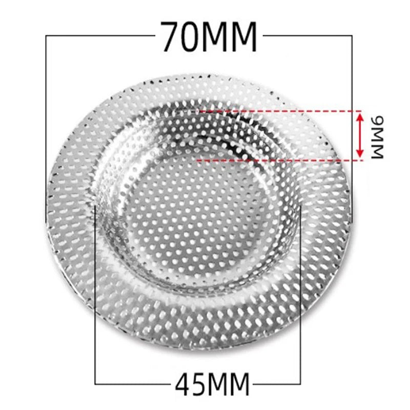 Stainless Steel Sink Strainer & Shower Drain Hair Catcher Drain Strainer Peaceful Pleasures Health and Wellness 7cm