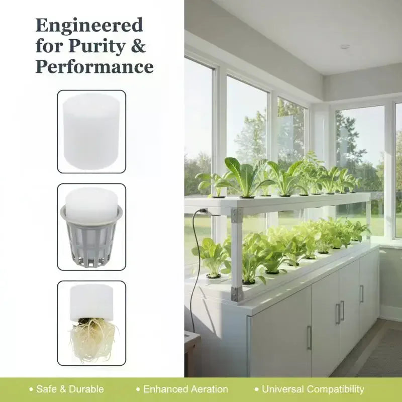 50-Pack Hydroponic Sponge Cubes | Soilless Growing Media