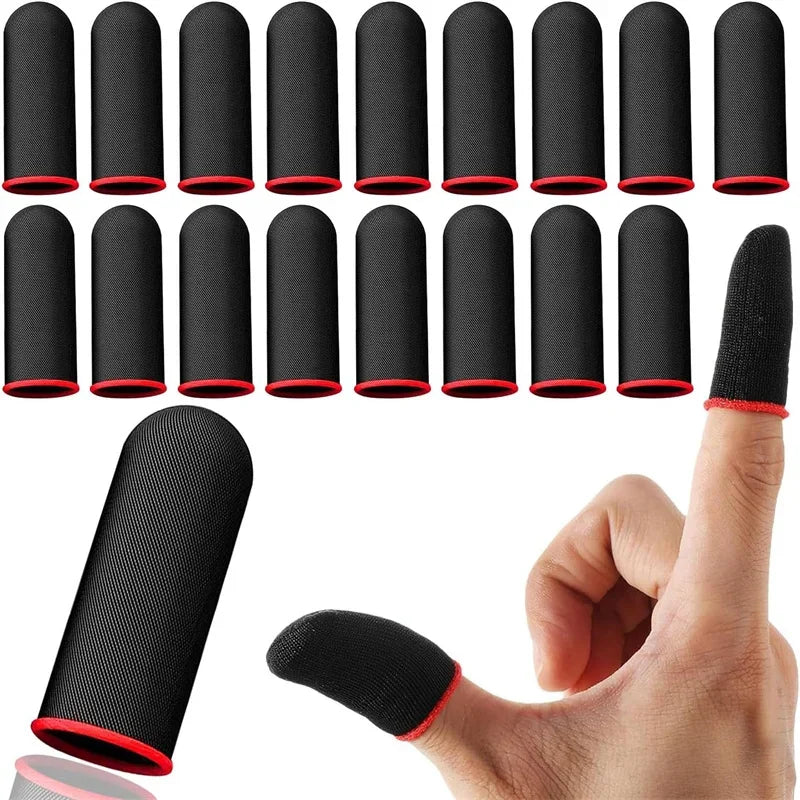 20-Pack Gaming Finger Sleeves – Anti-Sweat Touchscreen Cover