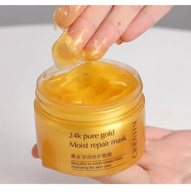 24K Gold Sleeping Mask – Hyaluronic Acid Anti-Aging Night Mask