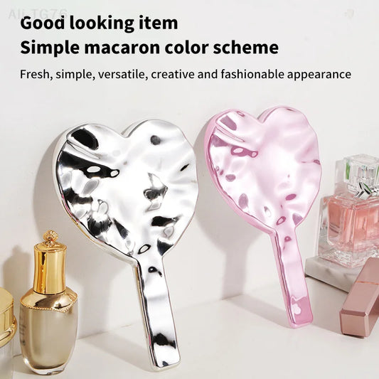 Heart Handle Handheld Makeup Mirror – HD Vanity Mirror Handheld Vanity Mirror Peaceful Pleasures Health and Wellness